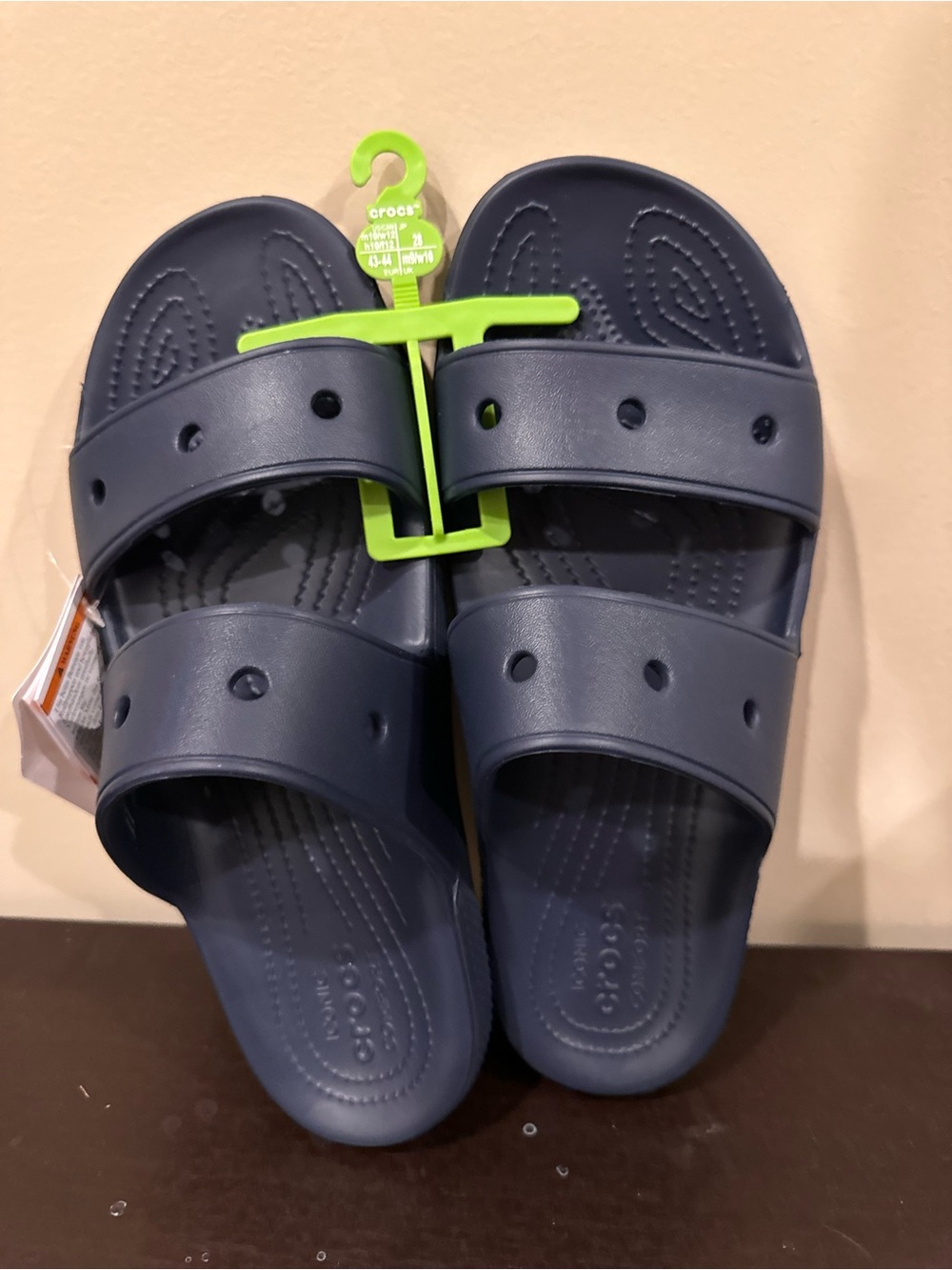 CROCS Navy Blue Dual-Strap Slide Sandals
